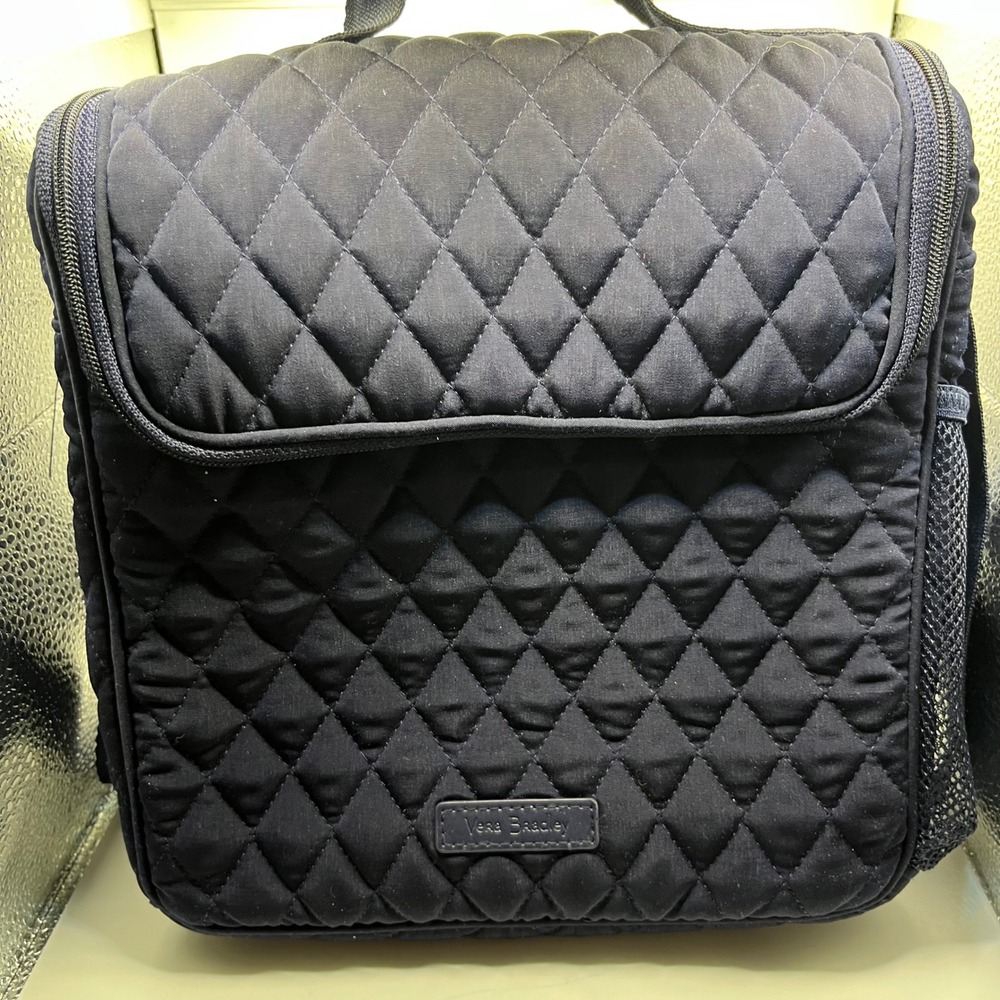Vera Bradley Quilted Black Cosmetic Case